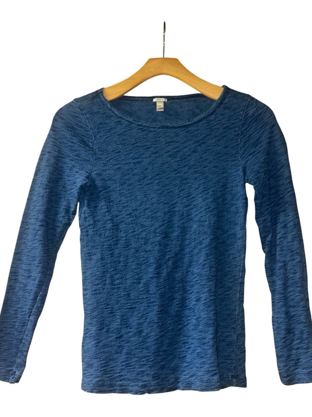 J.Crew Blue long sleeve shirt with subtle marbled texture, size M #jcrew #preppy